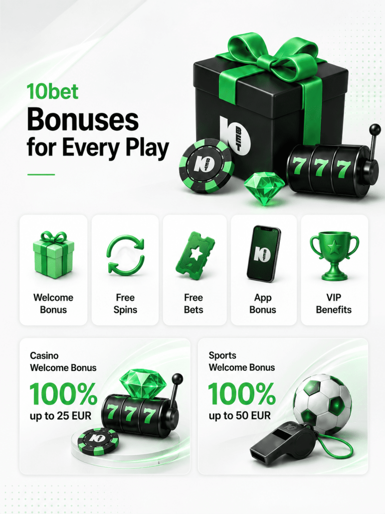 10bet Casino Bonuses Offers, Rewards and VIP Benefits